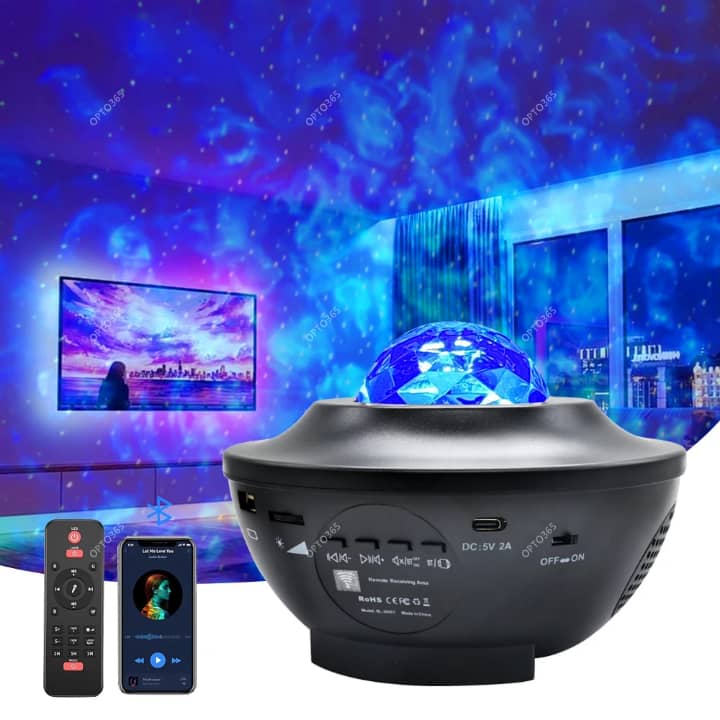 Mini Projecteur Ciel Étoilé & Galaxie – Bluetooth & Aurore Boréale